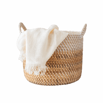 Rattan clothes basket